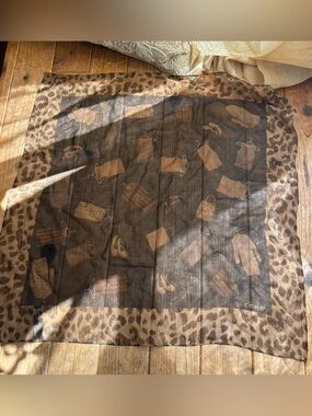 Echo 100% Silk Cheetah Print Square Scarf